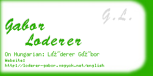 gabor loderer business card